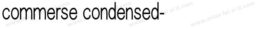 commerse condensed字体转换